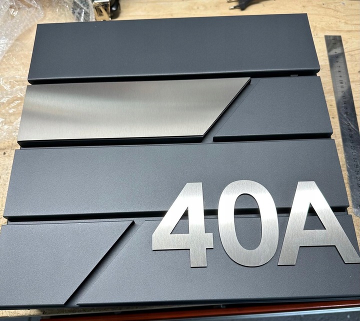 DUŻA SKRZYNKA NA LISTY Z ADRESEM, NUMER DOMU (tabl STAL nierdzewna