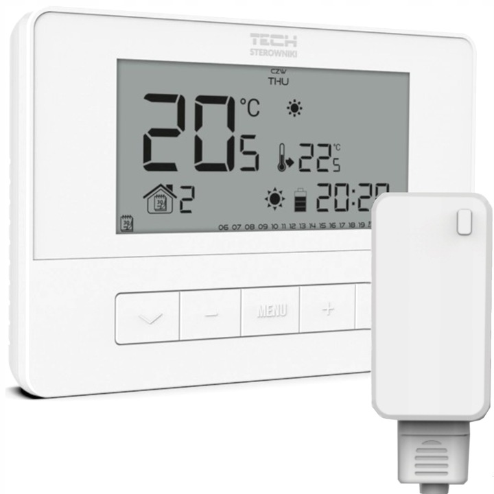 T-4.2 bezprzewodowy tygodniowy termostat sterownik + odbiornik MW-2 Tech