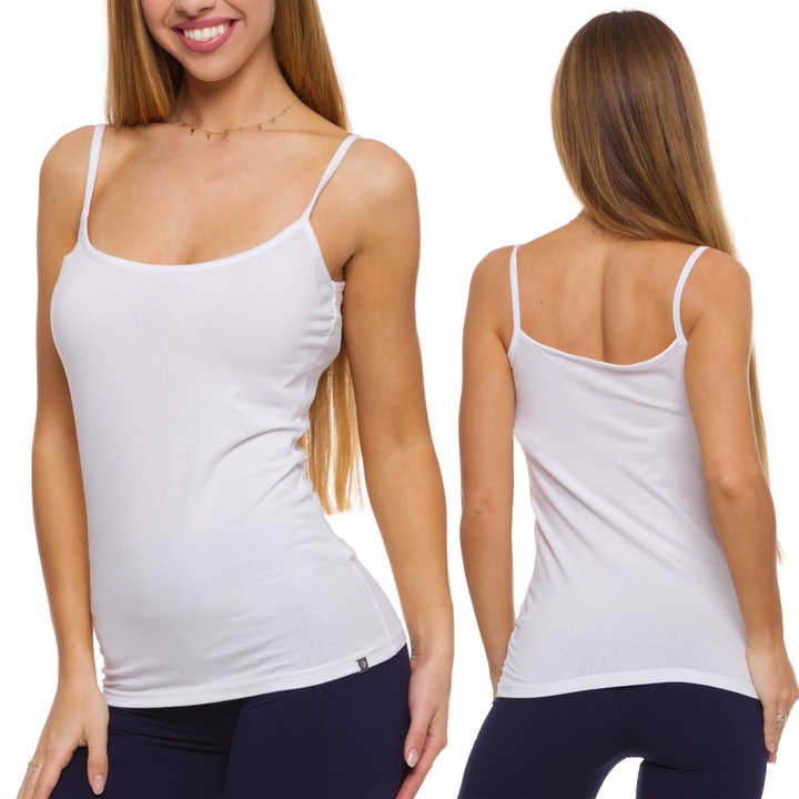 Podkoszulka damska bawełniana koszulka na wąskich ramiączkach MORAJ - M