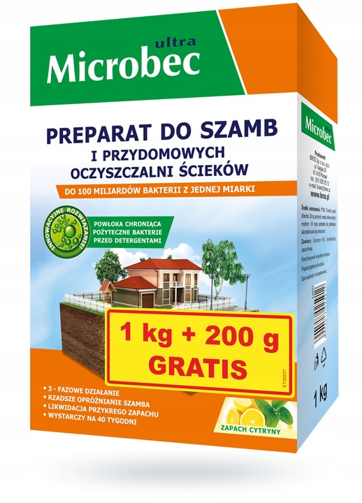 BIO MICROBEC Ultra 10 x MOCNIEJSZY BAKTERIE 1,2 kg
