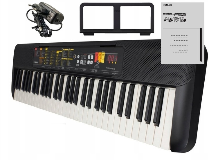 YAMAHA PSR-F52 KEYBOARD ORGANY DO NAUKI PULPIT ZASILACZ 5 OKTAW 61 KLAWISZY