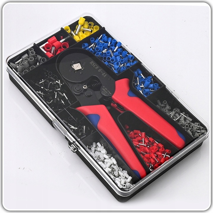 ZACISKARKA PRASKA DO KONEKTORÓW Szczypce PRZEWODÓW KABLI 1200 szt. +