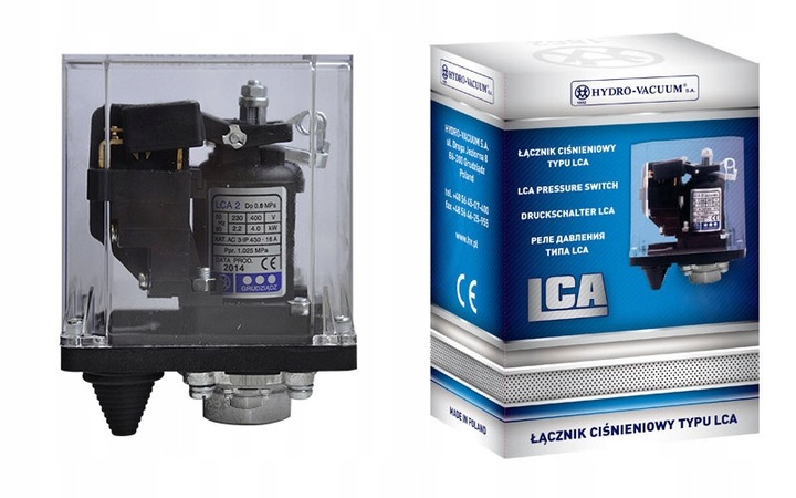 Wyłącznik ciśnieniowy LCA.2 LCA2 2-8 HYDRO-VACUUM