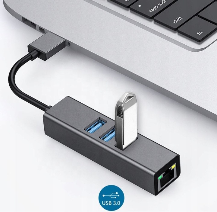 KARTA SIECIOWA HUB USB 3.0 GIGABIT LAN 1000Mb RJ45
