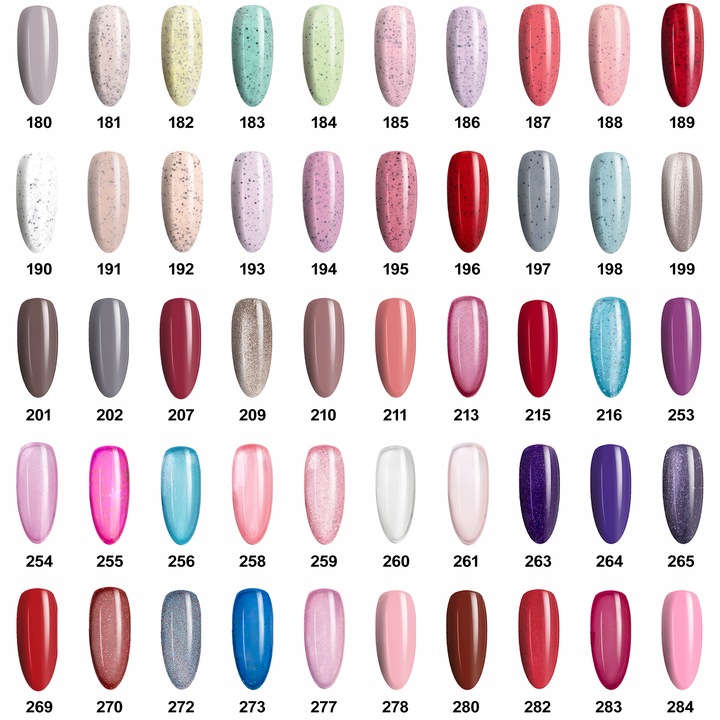 10x Lakier Hybrydowy NTN 5g Pastele Brokaty Drobinki Wybór Kolorów