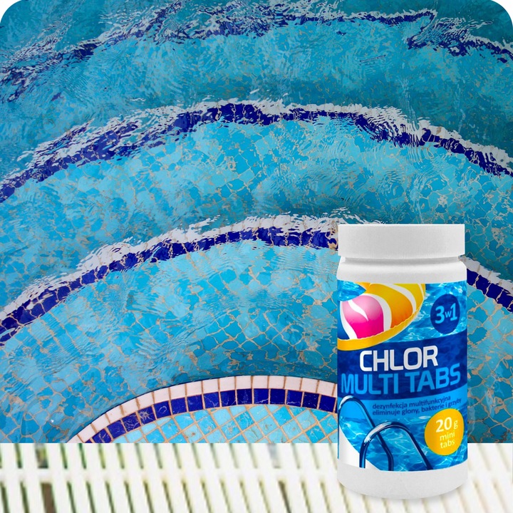 Chlor do basenu multi tabletki GAMIX 3w1 chemia spa 1kg 50x 20g