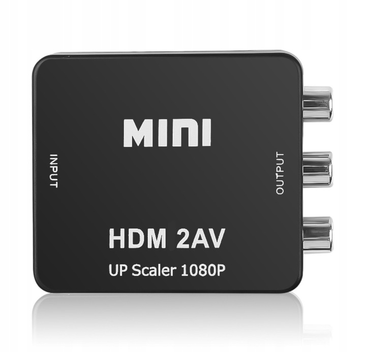 ADAPTER HDMI DO AV RCA HDMI-AV KONWERTER CINCH 1080P KABEL FULL HD
