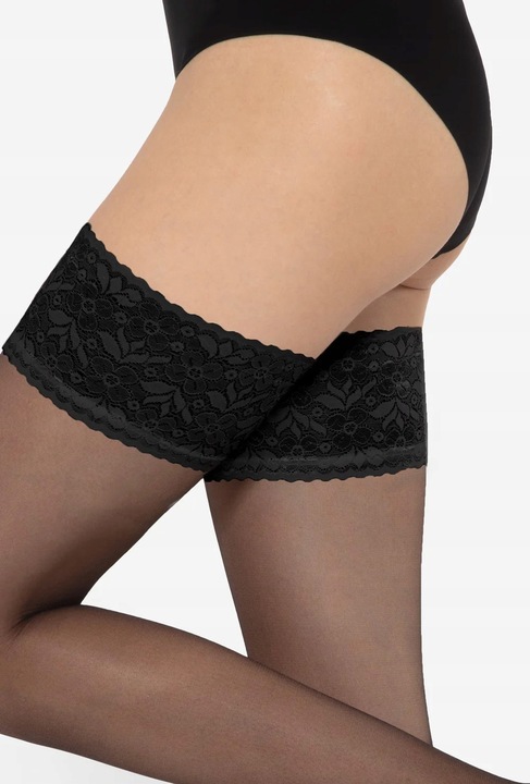 GATTA MICHELLE samonośne pończochy nero - 3/4