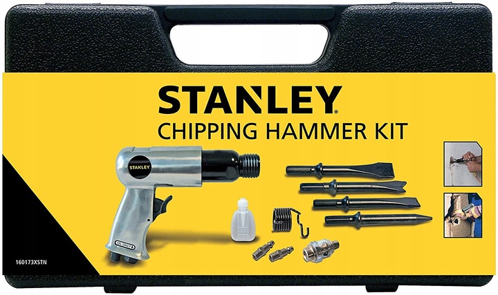 UDAROWY MŁOTEK PNEUMATYCZNY DO SWORZNI DRĄŻKÓW PRZEGUBÓW + ZESTAW DŁUT