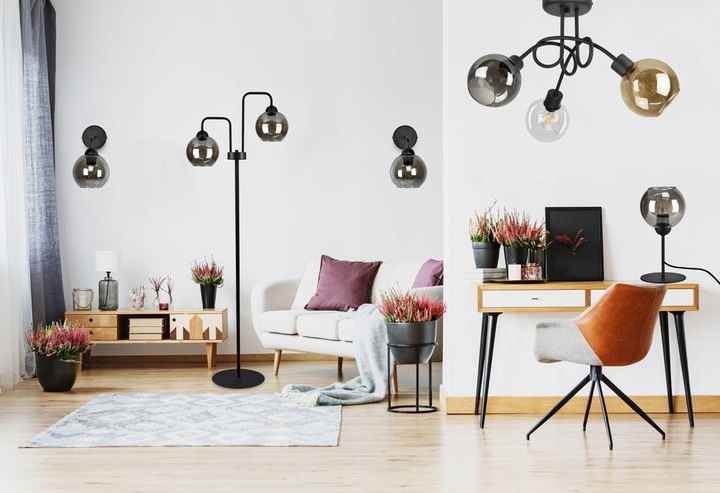 Szklana Lampa Ścienna Kinkiet LED KULA KULE