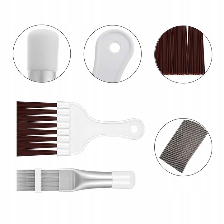 4szt ZESTAW SZCZOTEK GRZEBIENI DO CZYSZCZENIA KLIMATYZACJI SAMOCHODU