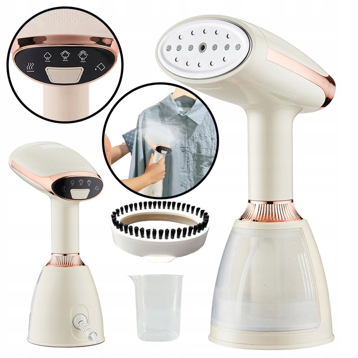 PAROWNICA RĘCZNA DO UBRAŃ ŻELAZKO PAROWE STEAMER REGULACJA PARY ZESTAW