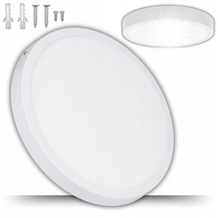 PLAFON NATYNKOWY LAMPA SUFITOWA LED 24W OKRĄGŁA PANEL ŚCIENNY ŚWIETLNY