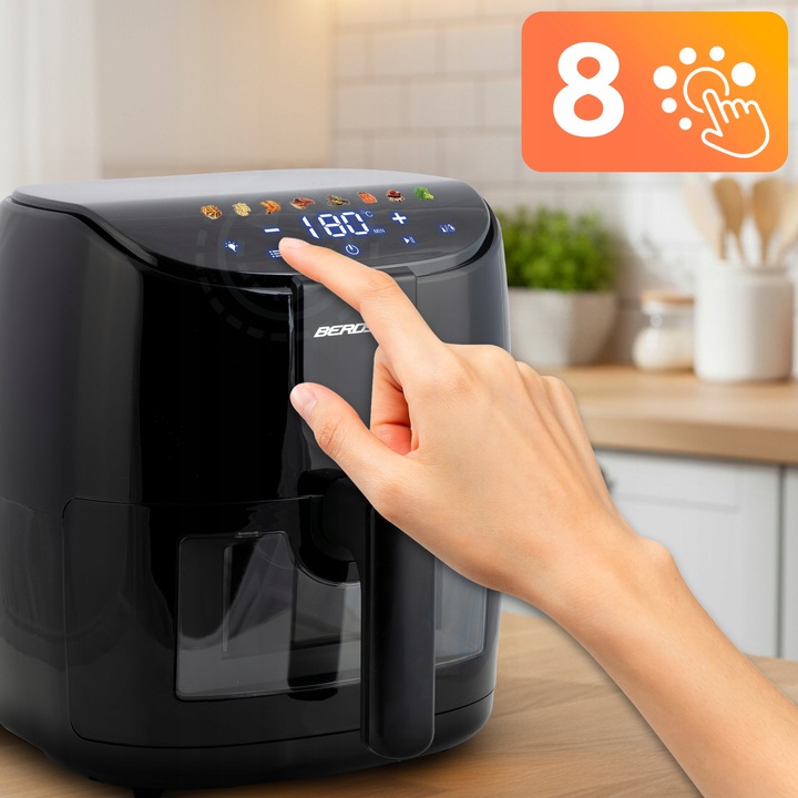FRYTKOWNICA BEZTŁUSZCZOWA AIR FRYER FRYTOWNICA 4L BERDSEN 1500W
