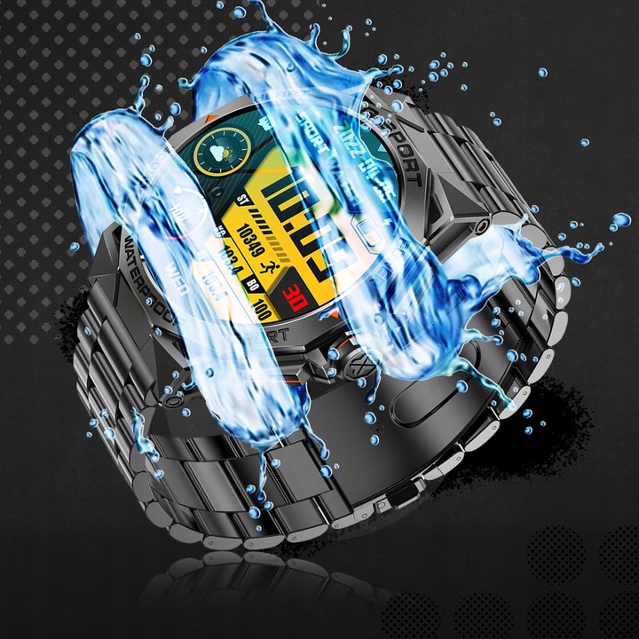 SMARTWATCH ZEGAREK MĘSKI MENU POLSKIE SPORT PULS ROZMOWY SMART WATCH AMOLED