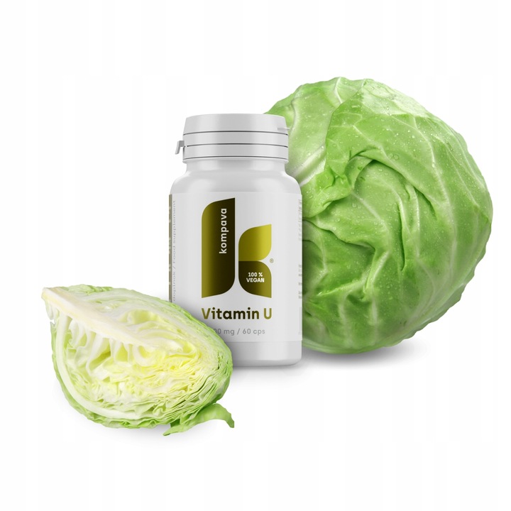 NATURALNA Witamina U na wrzody żołądka Kompava 500 mg/60 kaps