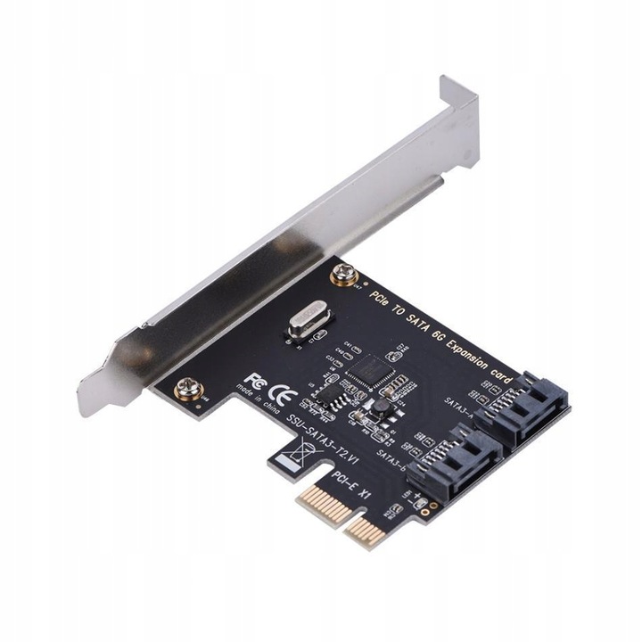Karta adapter do komputera PCI PCIe 1X na 2x SATA 3.0 Serial ATA 2-portowa