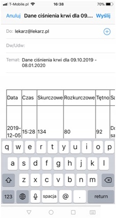 CIŚNIENIOMIERZ NARAMIENNY automatyczny ARYTMIA 22-42cm BLUETOOTH APLIKACJA