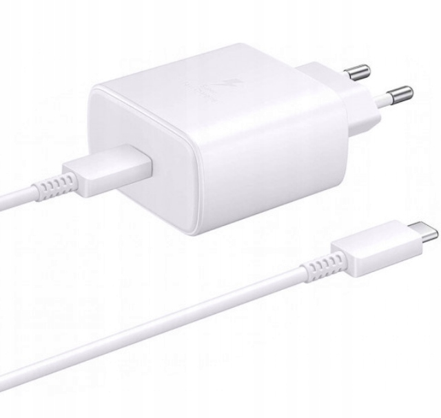 SZYBKA ŁADOWARKA DO TELEFONU SAMSUNG KOSTKA PD 45W + KABEL USB-C 2M
