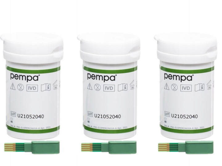 PASKI DO KONTROLI KWASU MOCZOWEGO PEMPA DO URZĄDZENIA 3W1 - 30szt