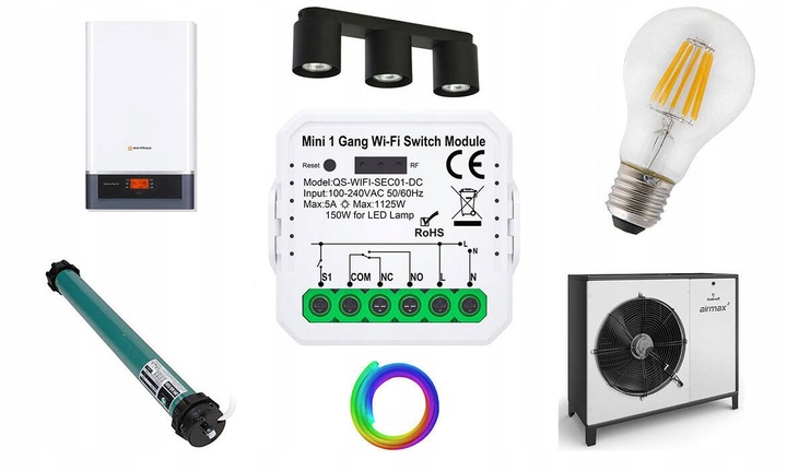 Sterownik Przekaźnik WiFi TUYA BEZNAPIĘCIOWY Smart