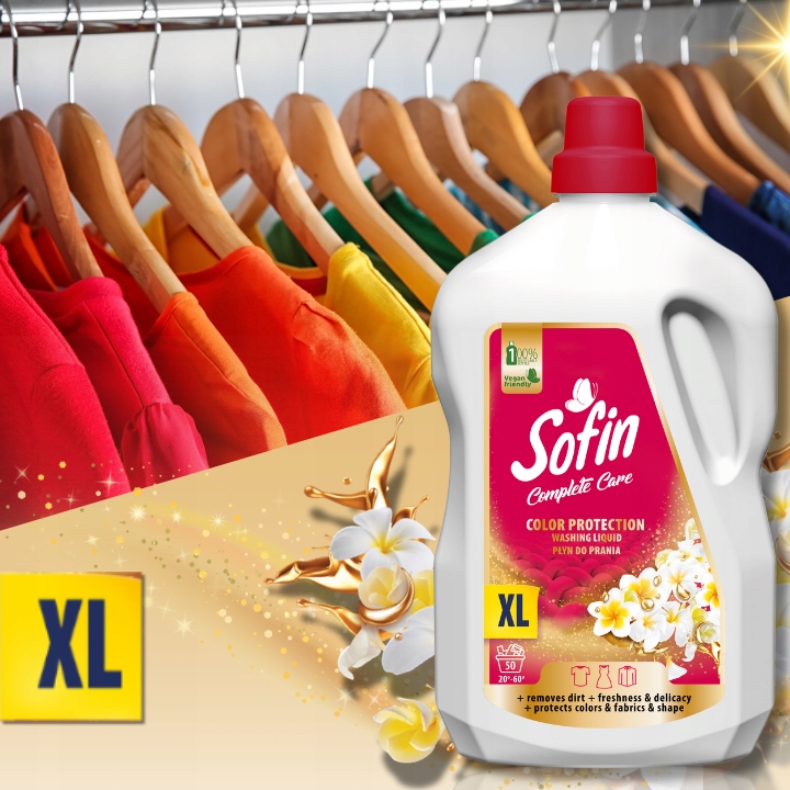 SOFIN Płyn do Prania Color Black Ochrona Kolorów i Tkanin 2 x 2,5l 100 prań