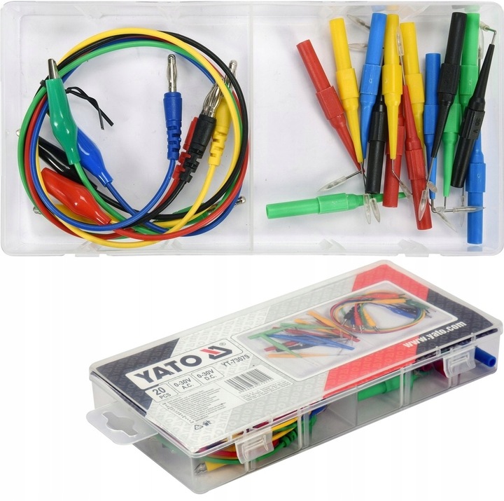 YATO IGŁY SONDY KOŃCÓWKI BANAN-KROKODYL POMIAROWE DO MULTIMETRÓW