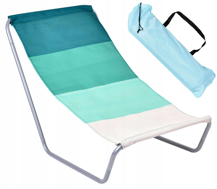 LEŻAK SKŁADANY DO TORBY OLEK PLAŻOWY LEKKI TURYSTYCZNY OGRODOWY Z POKROWCEM