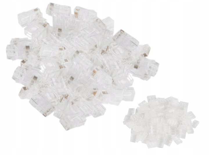 50X WTYK WTYKI KOŃCÓWKI WTYCZKA RJ45 8P8C UTP KAT.6 Z PROWADNICĄ LANBERG