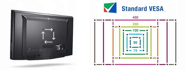 UCHWYT do TELEWIZORA WIESZAK TV OLED QLED LCD 32 42 cali VESA REGULOWANY