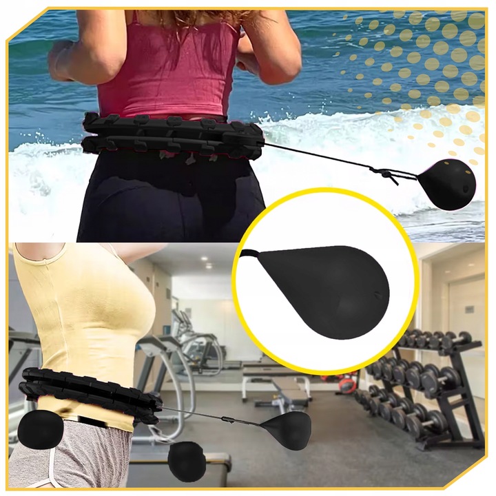 HULA HOP Z OBCIĄŻENIEM Odchudzające Obciążnikiem Smart z Wypustkami HULAHOP