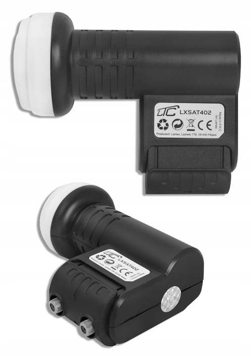 KONWERTER SATELITARNY 4K PODWÓJNY TWIN 2 GNIAZDA WTYKI GRATIS