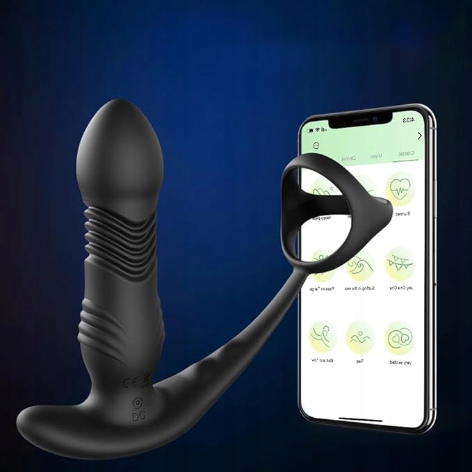 Unisex Prostata Pochwa Wibrujący Rozciągany Masturbator APP Kontrola