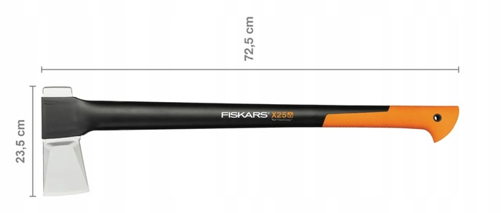 FISKARS X-SERIES X25 MOCNA Siekiera rozłupująca do drewna ostrze XL