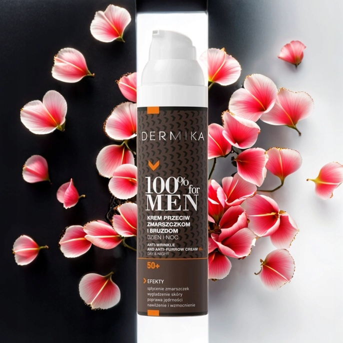 KREM DO TWARZY DLA MĘŻCZYZN 50+ DERMIKA FOR MEN PRZECIWZMARSZCZKOWY 100ML