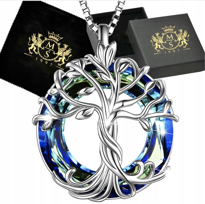 Naszyjnik Srebrny Srebro 925 Łańcuszek z Zawieszką Na Prezent Dla Kobiety