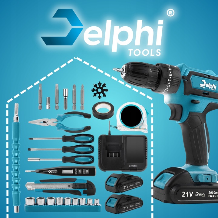 WIERTARKO WKRĘTARKA AKUMULATOROWA UDAROWA 2xAKU 21V WKRĘTAK ZAKRĘTARKA