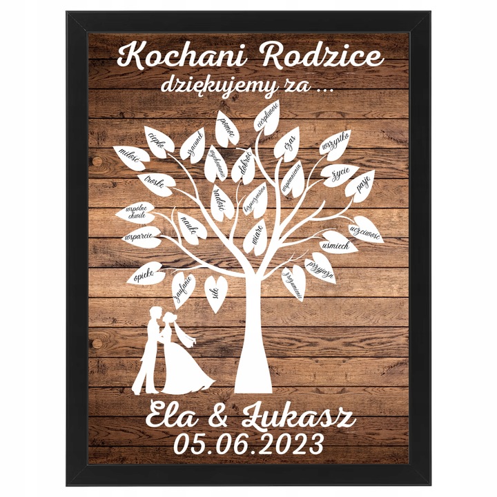 Podziękowania dla rodziców na ślub wesele prezent