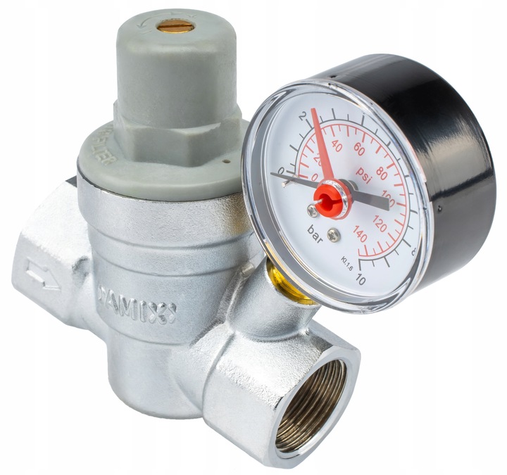 REDUKTOR CIŚNIENIA WODY Z MANOMETREM 3/4'' DN20 REGULATOR 1,5-6,5 BAR