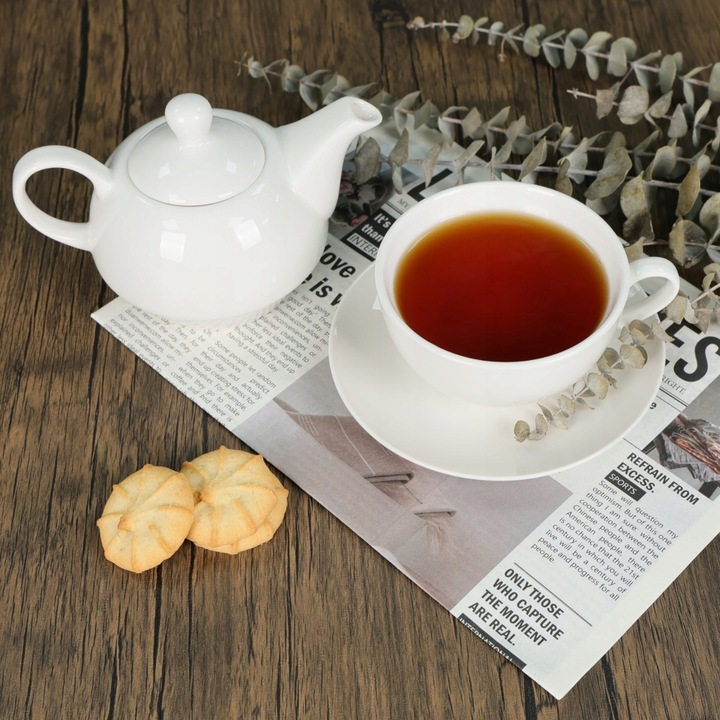 LIVELLO Zestaw Dzbanek Porcelanowy 400 ml Filiżanka 250 ml Na Herbatę