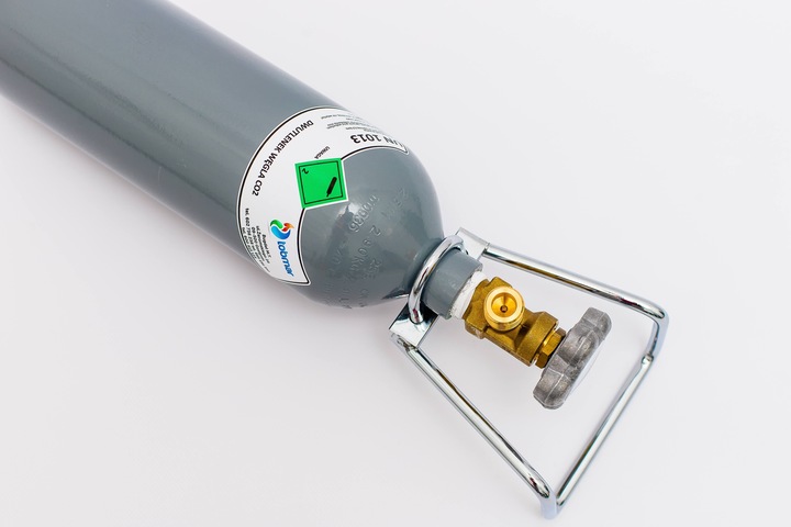 Nowa Pełna Butla Gazowa Butle 2L 1,5kg CO2 DWUTLENEK WĘGLA SPOŻYWCZY