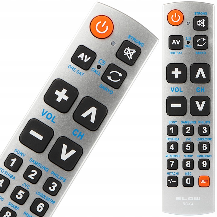 PILOT UNIWERSALNY DO TELEWIZORA DLA SENIORA DZIECI DUŻE PRZYCISKI