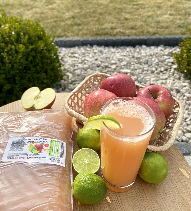 Sok Jabłko Limonka 100% Tłocznia Szymanowice 5l NFC Tłoczony