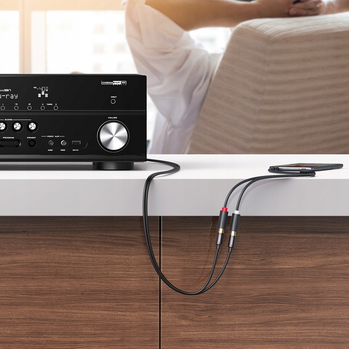 Kabel Przewód Audio JACK 3,5 2xRCA Chinch STEREO HQ Przejściówka