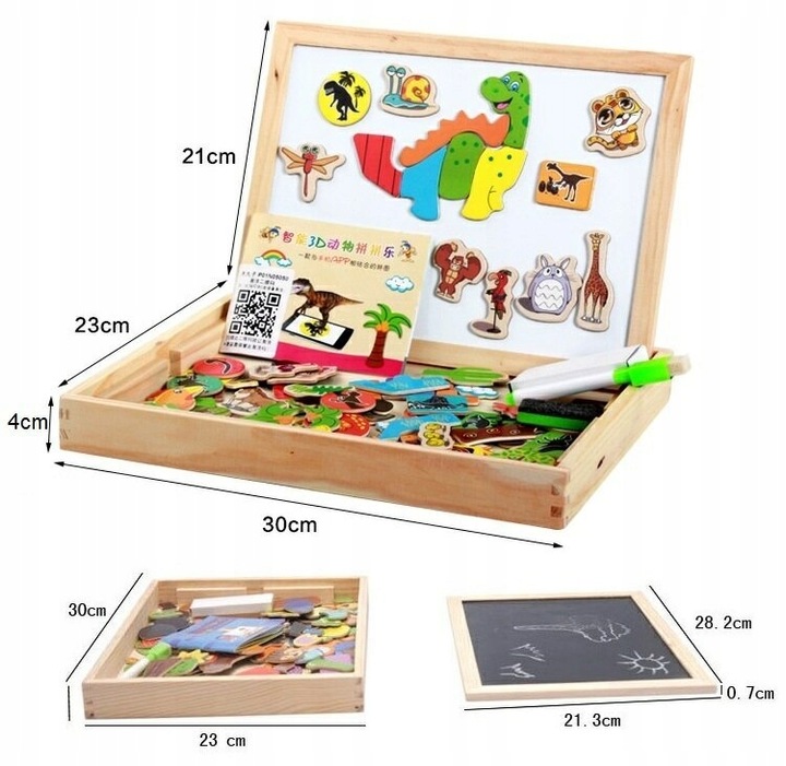 EDUKACYJNA DUŻA TABLICA MAGNETYCZNA KREDOWA