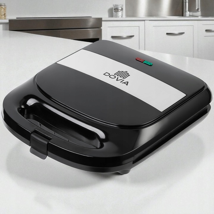 Czarny Toster Opiekacz Do Kanapek XXL 4 Kanapki 1400W Tosty Sandwich