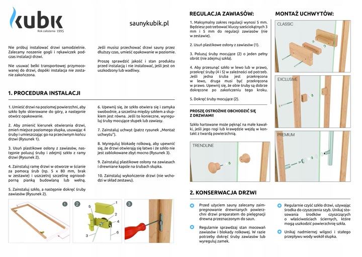 Drzwi do SAUNY Classic SOLIDNE 7x19 Osika Szare – WYSOKA JAKOŚĆ