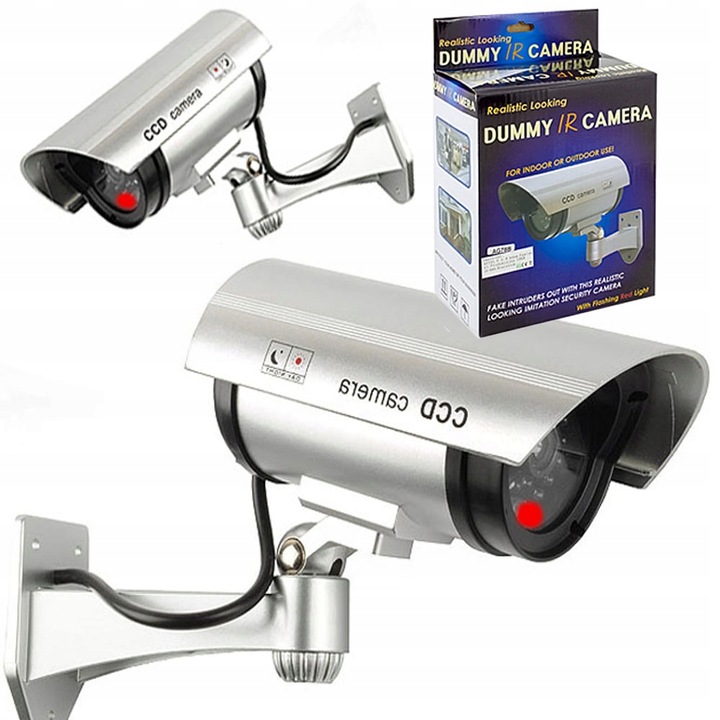 KAMERA ATRAPA IR LED MONITORING KAMERA ZEWNĘTRZNA ŚCIENNA Z DIODĄ MIGAJĄCA