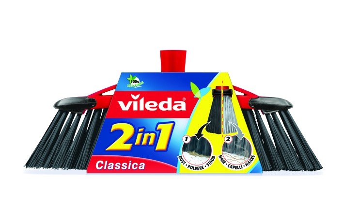 SZCZOTKA DO ZAMIATANIA CLASSICA 2 w 1 UNIWERSALNA miotła bez kija