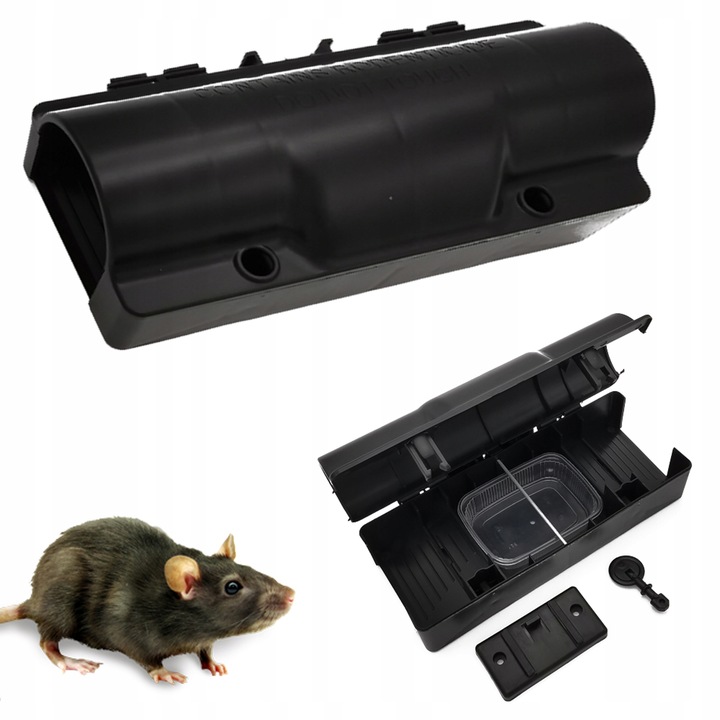 Karmnik deratyzacyjny TUNEL na szczury i myszy + ADAPTER DO ŚCIANY 4